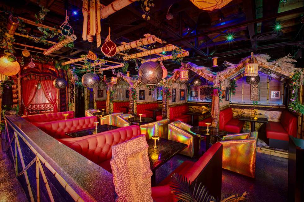 The interior of Glitter Gulch Tiki is seen in this undated photo. (Glitter Gulch)