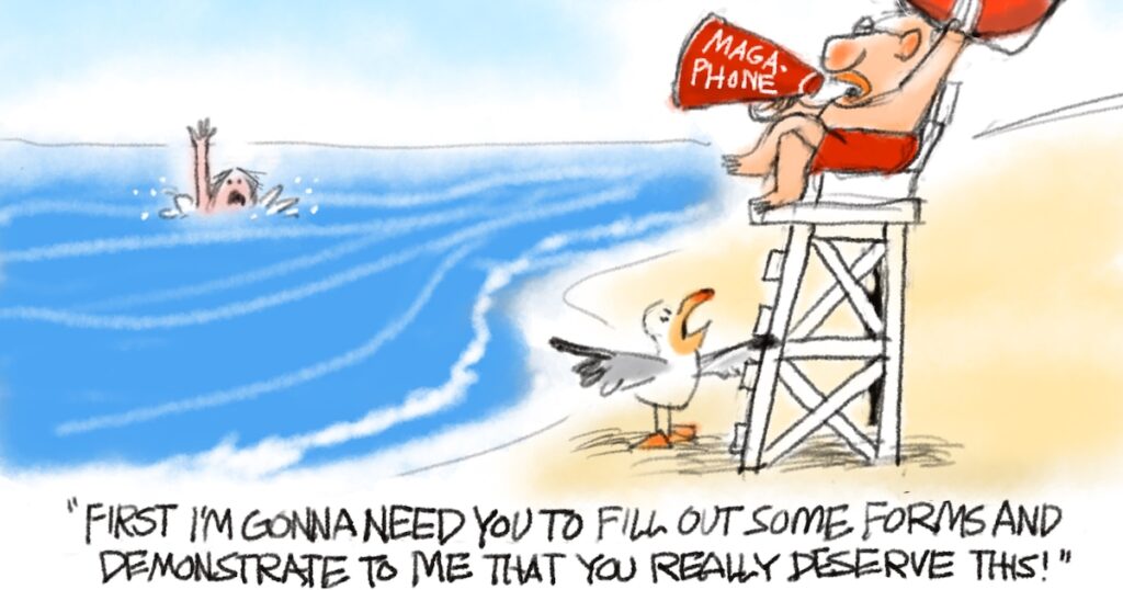 Bagley Cartoon: Bad Life Guard