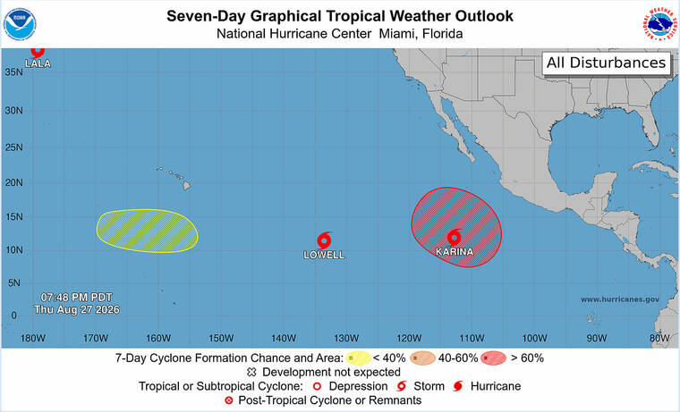 2 tropical storms gain strength in Eastern Pacific waters