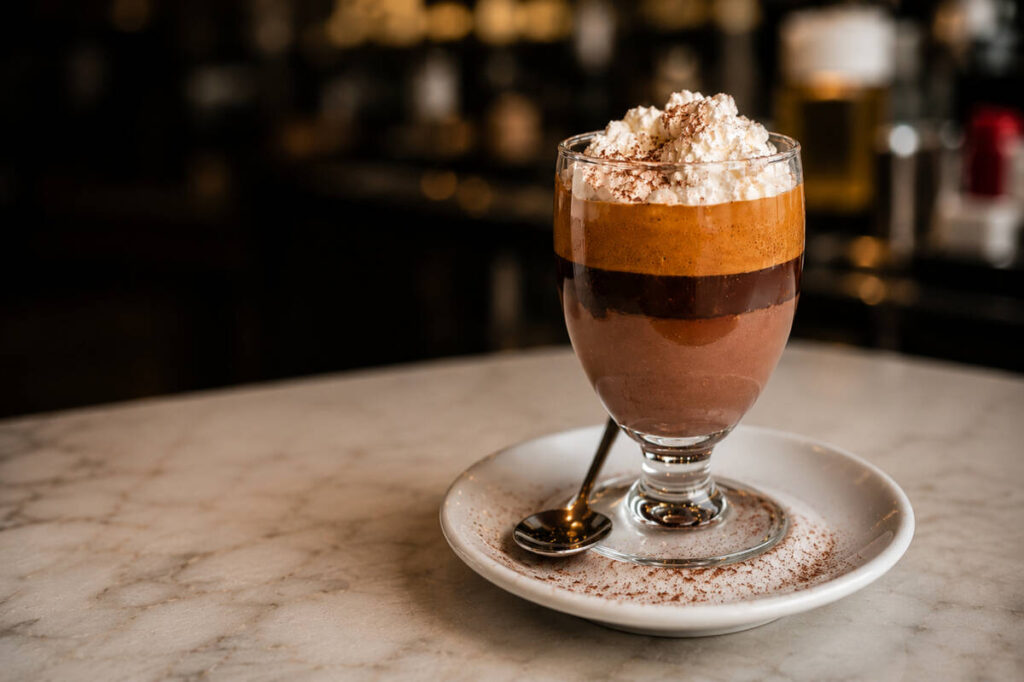 Bicerin, a historic drink from Torino (Turin), capital city of the Piedmont region of Italy, is ...