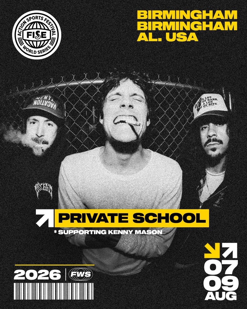 Everything you need to know about FISE in Birmingham Aug 7-9: world-class sports, live music + more 6 FISE World Series promotional poster featuring Private School, supporting Kenny Mason, performing in Birmingham, AL, August 7–9, 2026