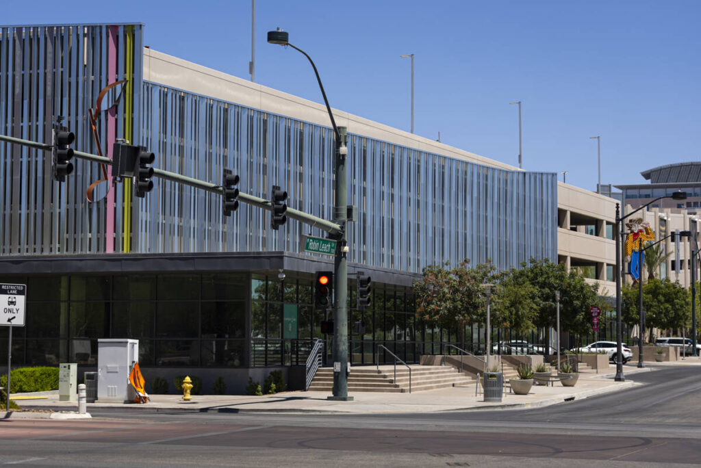 The space for the Las Vegas Museum of Art's Media Lab, at 355 Promenade Place, is seen in ...