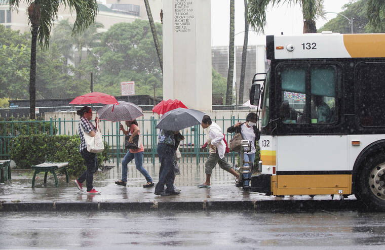 Honolulu bus service to be suspended due to high winds, rain