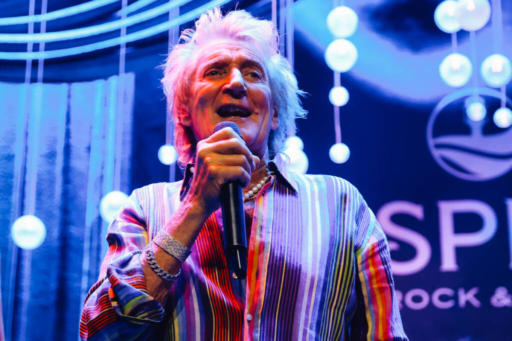 Rod Stewart celebrates the second anniversary of his liquor brand, Wolfie’s, inside of C ...