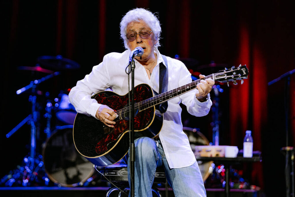 Roger Daltrey performs the first of three shows at Encore Theater in Las Vegas, Nevada, on Aug. ...