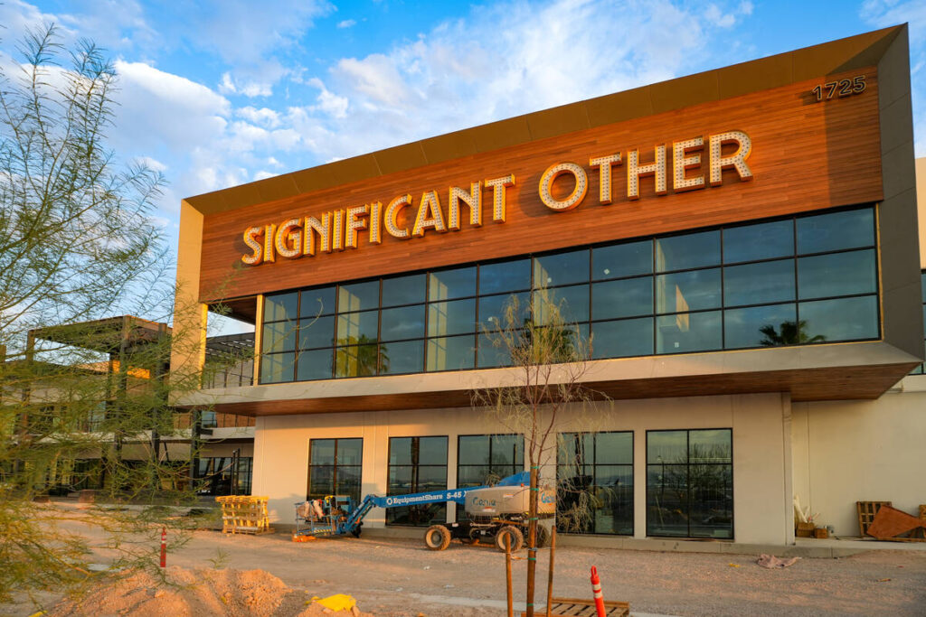 The exterior of Significant Other restaurant planned to debut in October 2026 on East Sunset Ro ...