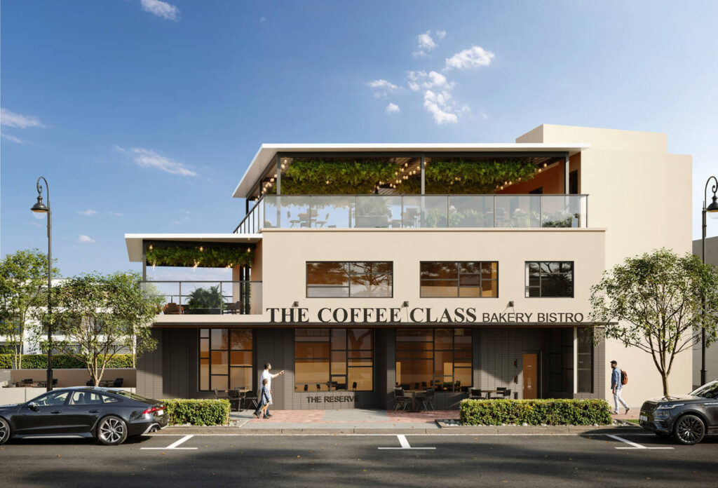 A rendering of the exterior of The Coffee Class building on South Water Street in Henderson. Te ...