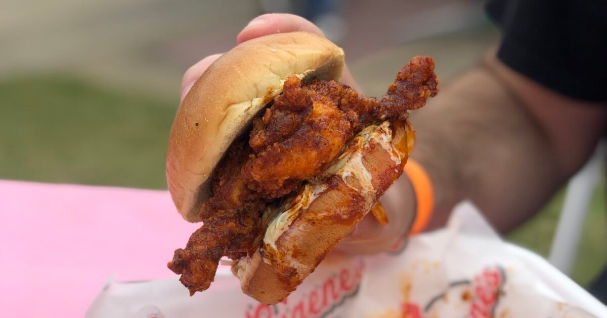 FREE Irondale Music Fest 2026: Tony Tatum + more 6 person holding chicken sandwich