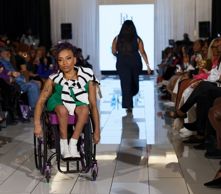 See local designers at this Birmingham fashion show—get tickets now for Sept. 27 4 woman in wheelchair modeling on runway