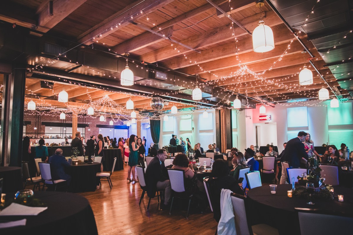 fancy event with holiday lights at prior enchanted evening