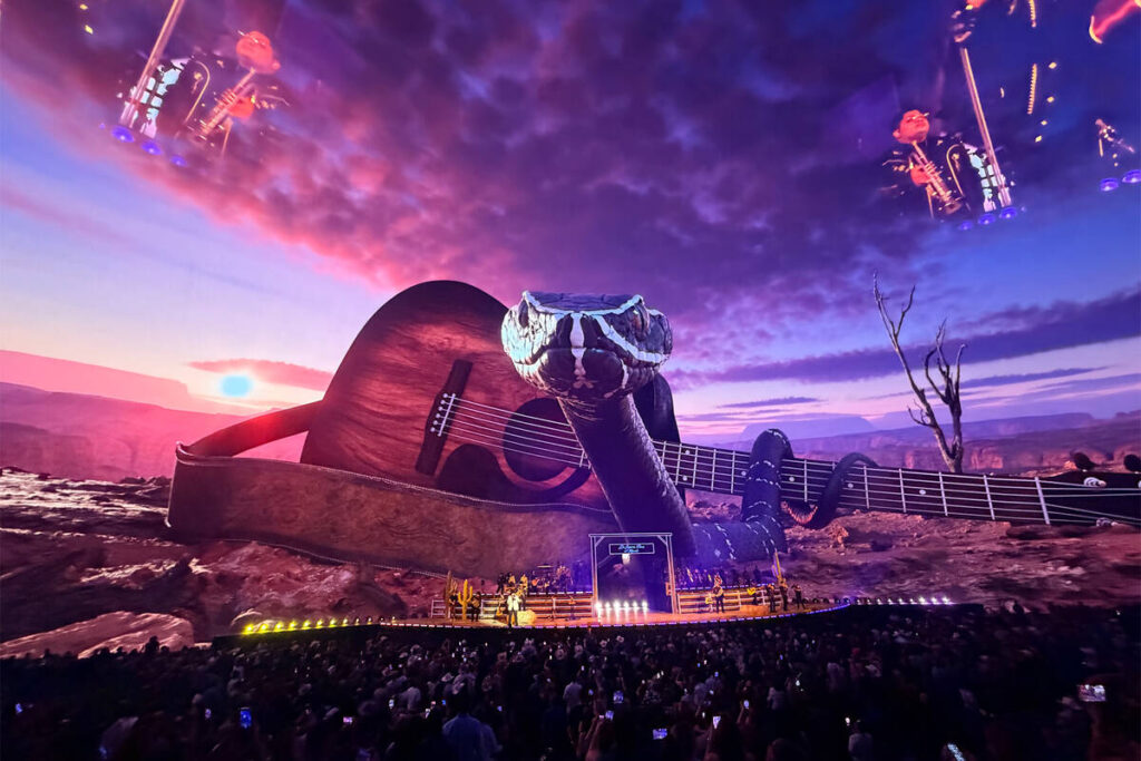 Carín León performs the opening night of his seven show run at Sphere on Friday, Sept. 4, 202 ...