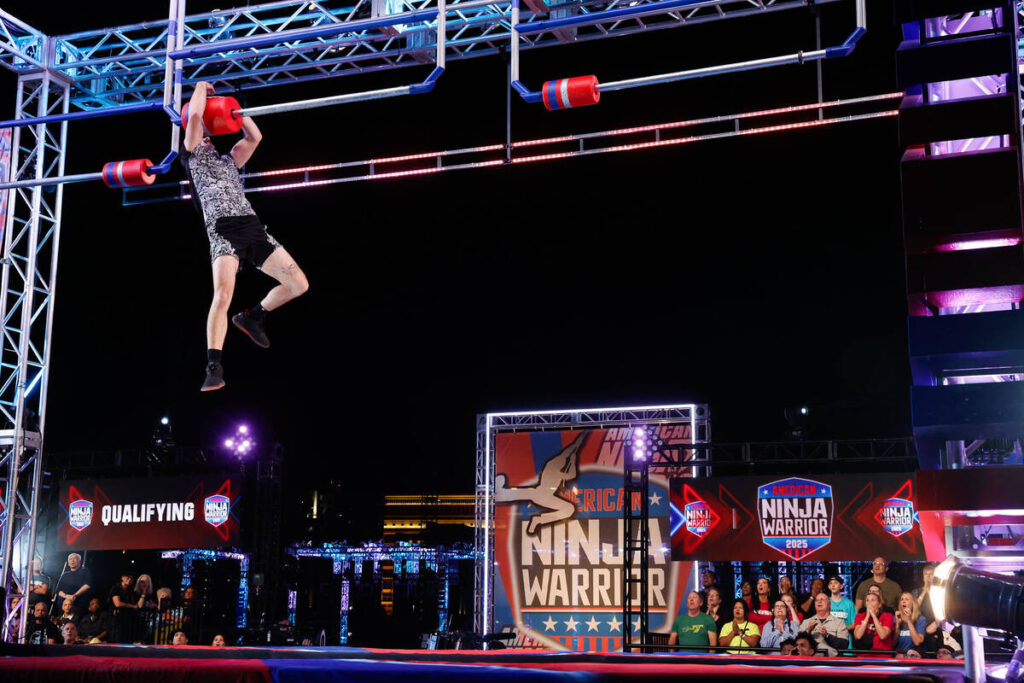 Isaiah Wakeham competes in "American Ninja Warrior," episode 1701. (Trae Patton/NBC)