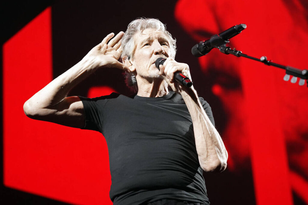 Roger Waters performs at the United Center on Tuesday, July 26, 2022, in Chicago. (Photo by Rob ...