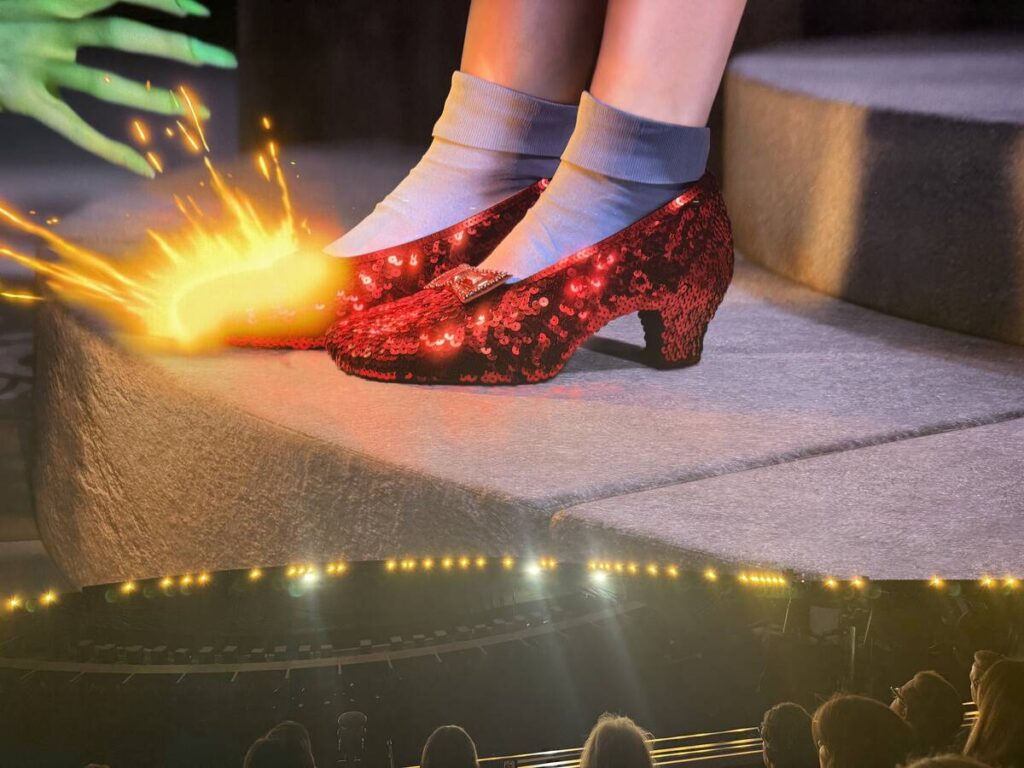 A scene from "The Wizard of Oz at Sphere," which opened on Thursday, Aug. 28, 2025. (John Katsi ...