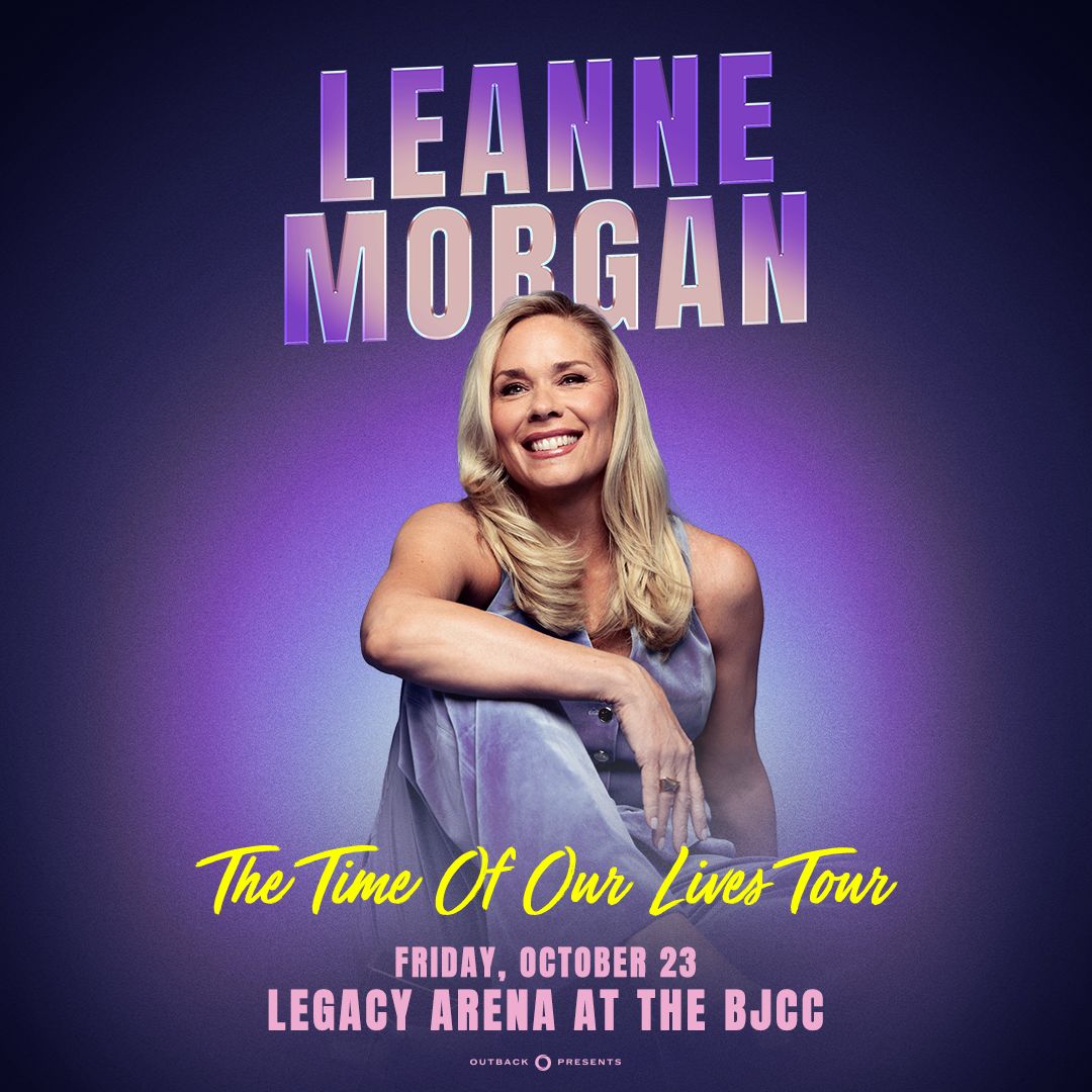 14 Southern artists + events coming to Birmingham soon—get tickets now 8 Leanne Morgan: The Time Of Our Lives Tour, Friday October 23 at Legacy Arena at the BJCC Get ready to laugh with Leanne Morgan when her The Time of Our Lives tour comes to the BJCC. (BJCC)