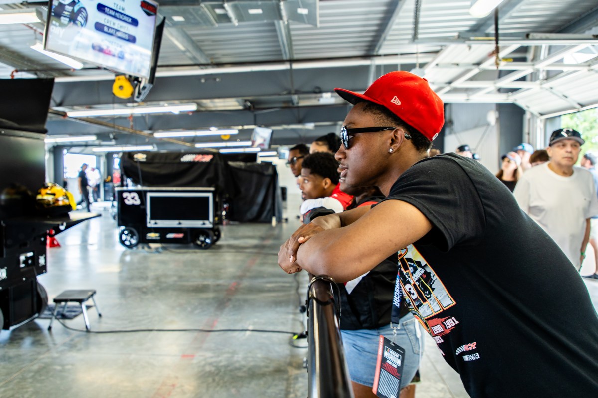 Garage access at Talladega NASCAR race