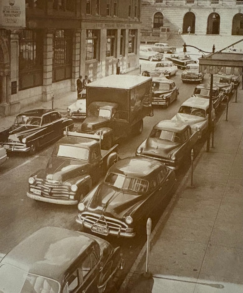 Exchange Street in Portland’s Old Port in 1950s and ’60s photographs