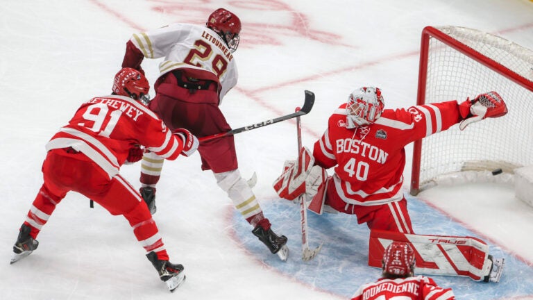 Bruins prospect Dean Letourneau nets hat trick for BC