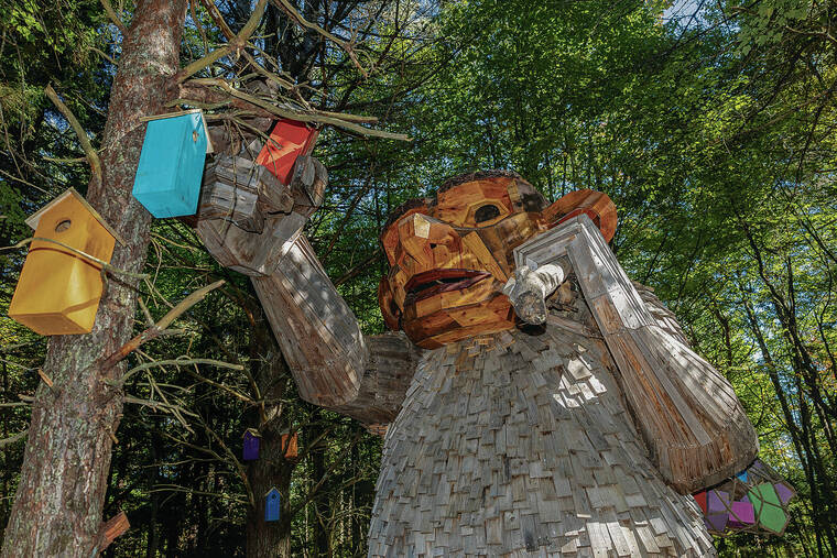 Giant trolls help transform an Adirondack mill town
